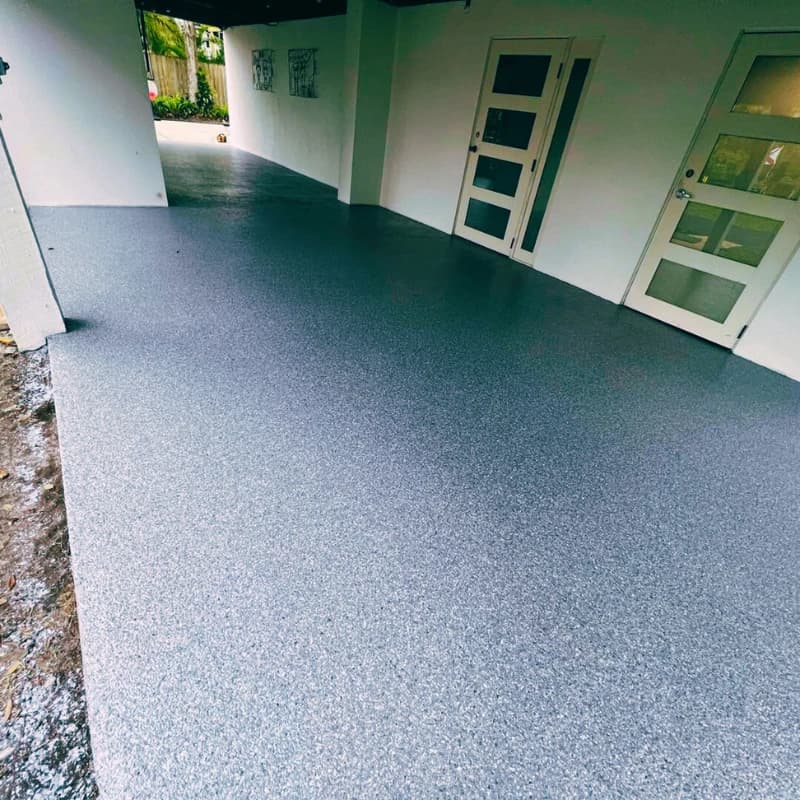 Northern Illinois patio after flake coating transformation