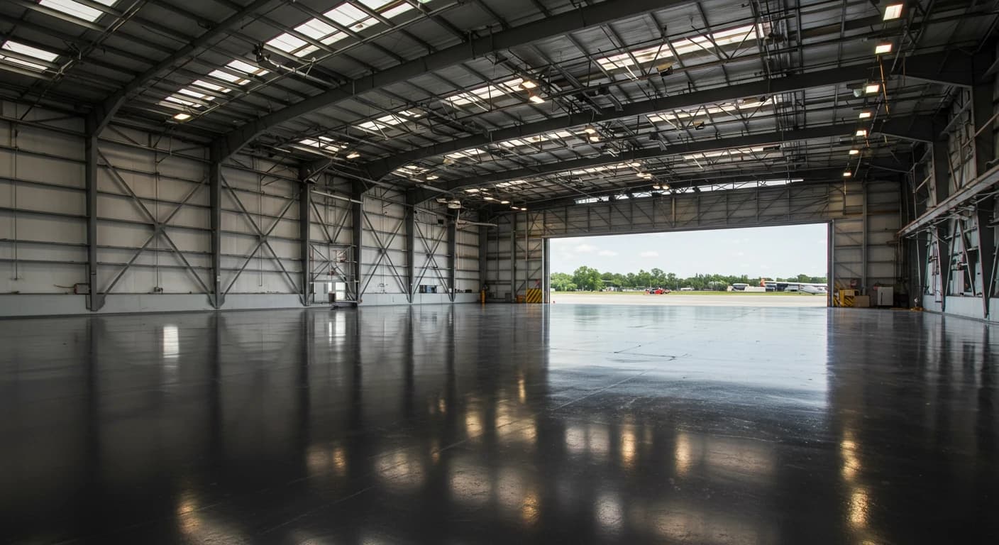 AIRPLANE HANGAR FLOORING