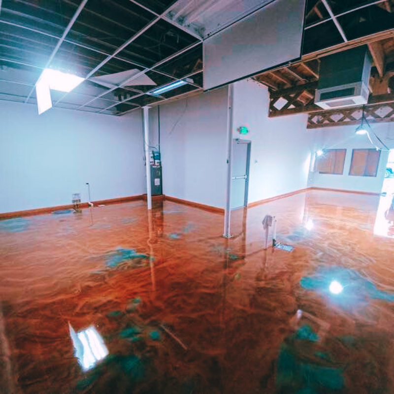 Metallic Epoxy Garage